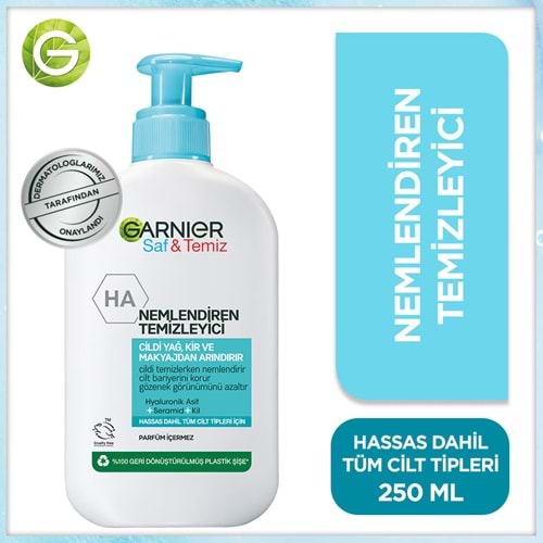 GARNIER SKIN SAF VE TEMİZ NEMLENDİREN TEMİZLEYİCİ 250 ML