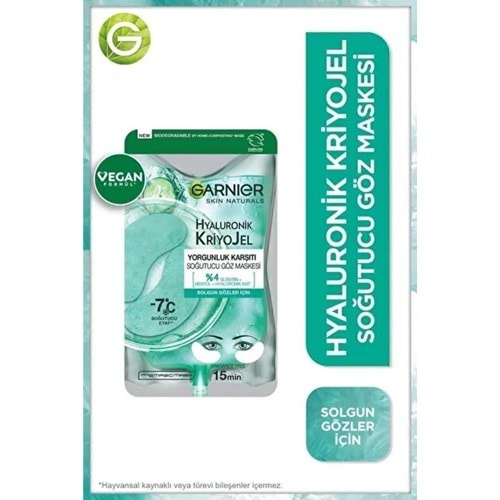 GARNIER HYALURONIC CRYO JELLY GÖZ MASKESİ