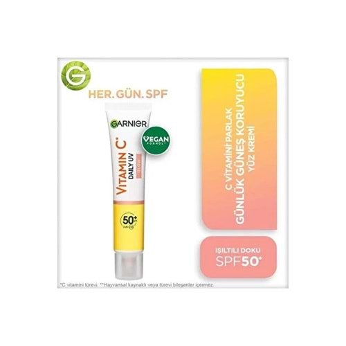 GARNIER SKIN C VİTAMİNİ 50 SPF IŞILTILI DOKU FLUID YÜZ KREMİ