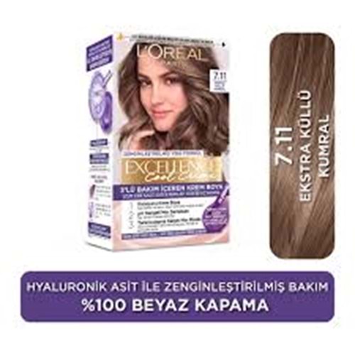 LOREAL EXCELLENCE COOL SAÇ BOYASI 7.11 EKSTRA KÜLLÜ KUMRAL