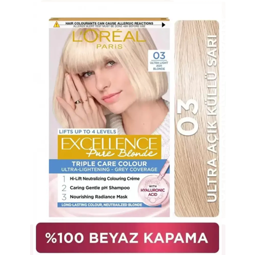 LOREAL EXCELLENCE PURE BLONDE 03 ULTRA AÇIK KÜLLÜ SARI