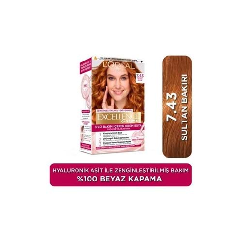 LOREAL EXCELLENCE CREME SAÇ BOYASI 7.43