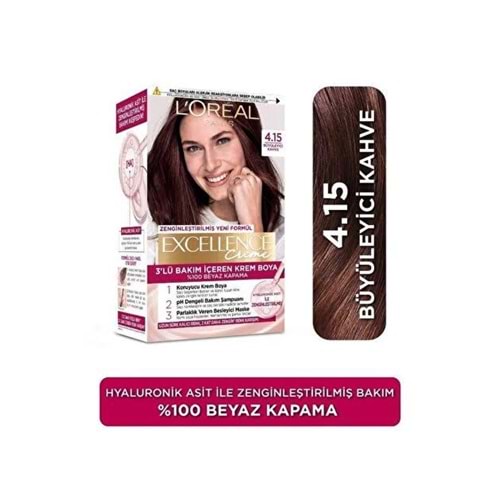 LOREAL EXCELLENCE CREME SAÇ BOYASI 4.15 BÜYÜLEYİCİ KAHVE