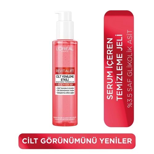 LOREAL SKIN REVITALIFT GLİKOLİK ASİT TEMİZLEME JELİ