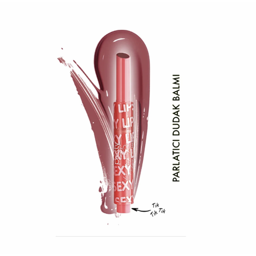 PRETTY PB-413 DOLGUN+NEMLİ+PARLAK LIPSTICK 03