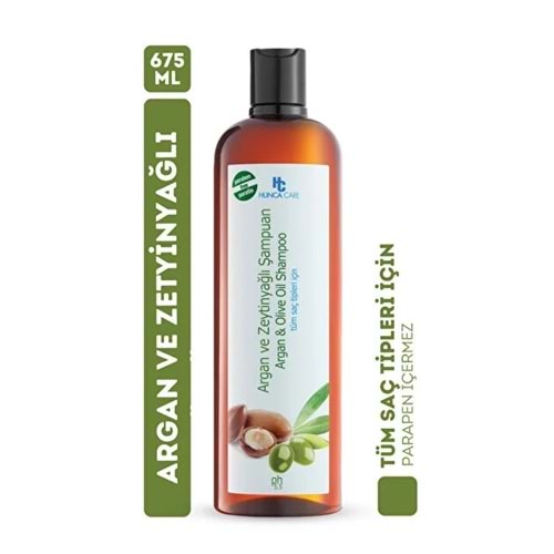 HUNCA CARE ŞAMPUAN 700 ML ARGAN VE ZEYTİNYAĞLI