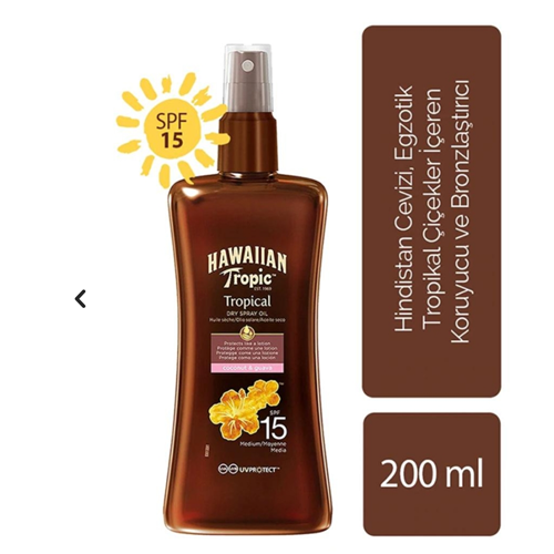 HAWAIIAN TROPIC COCONUT & GUAVA 15 SPF BRONZLAŞTIRICI YAĞ 200 ML