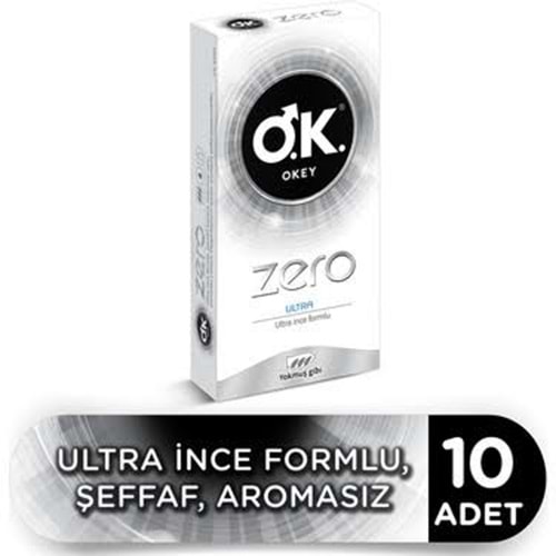 OKEY PREZERVATİF ZERO ULTRA 10LU