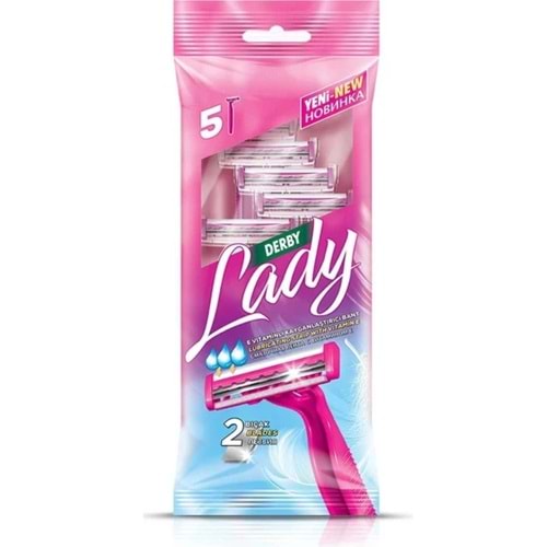 DERBY TIRAŞ BIÇAĞI 5Lİ LADY 2 BIÇAKLI POŞET