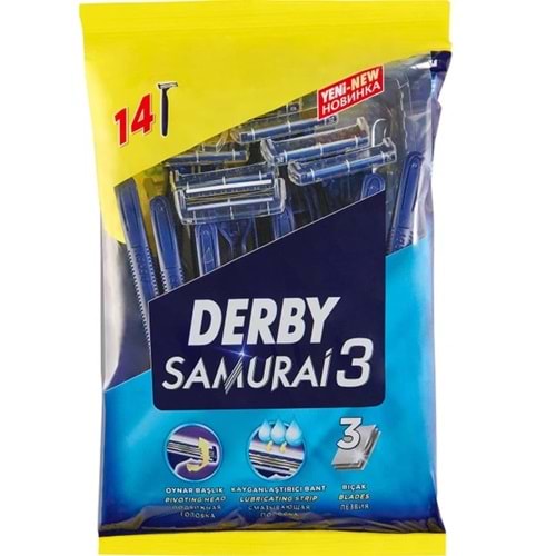 DERBY TIRAŞ BIÇAĞI 14LÜ SAMURAİ 3 BIÇAKLI