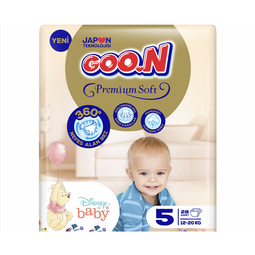 GOON PREMIUM SOFT BEBEK BEZİ 28Lİ 5 BEDEN JUMBO