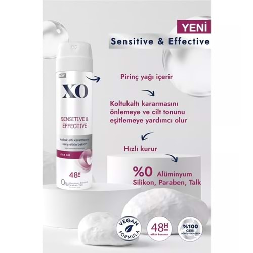 XO SENSITIVE & EFFECTIV DEO WOMEN 150 ML