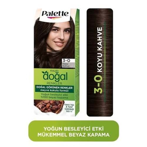 PALETTE NATURAL COLORS KOYU KAHVE 3-0