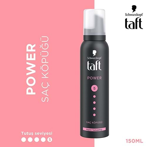 TAFT POWER SAÇ KÖPÜĞÜ KAŞMİR YUMUŞAKLIĞI 150 ML