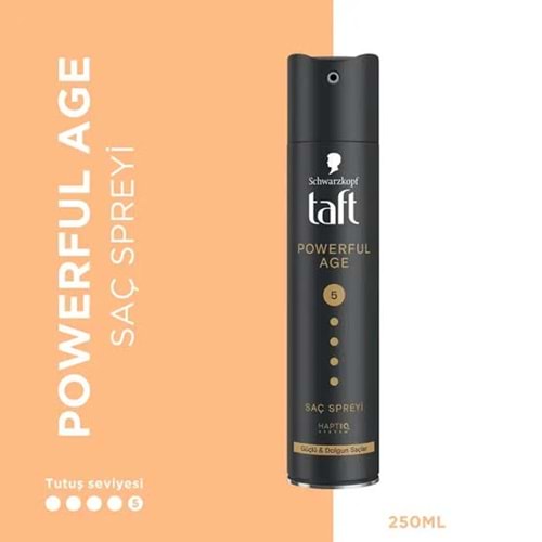 TAFT POWERFUL AGE GÜÇLÜ DOLGUN SAÇLAR SAÇ SPREYİ 250 ML