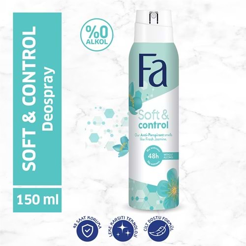 FA SOFT CONTROL FRESH JASMINE DEO 150 ML