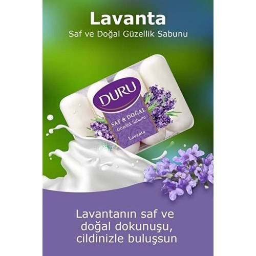 DURU SAF VE DOĞAL LAVANTA SABUN 4LÜ