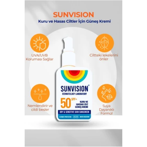 SUNVISION KURU VE HASSAS CİLT GÜNEŞ KREMİ 50 ML