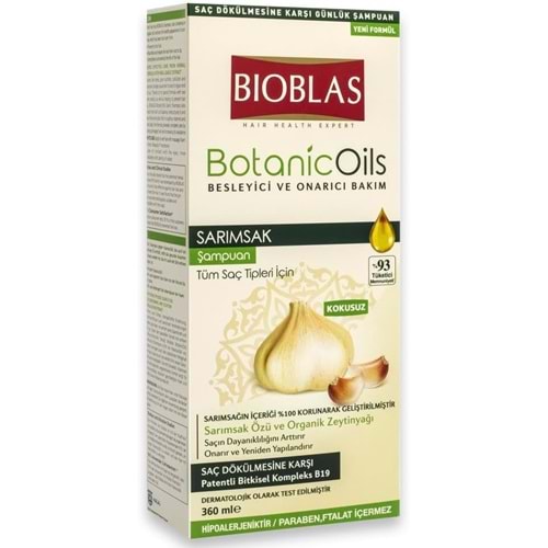 BIOBLAS BOTANIC OIL SARIMSAKLI ŞAMPUAN 360 ML
