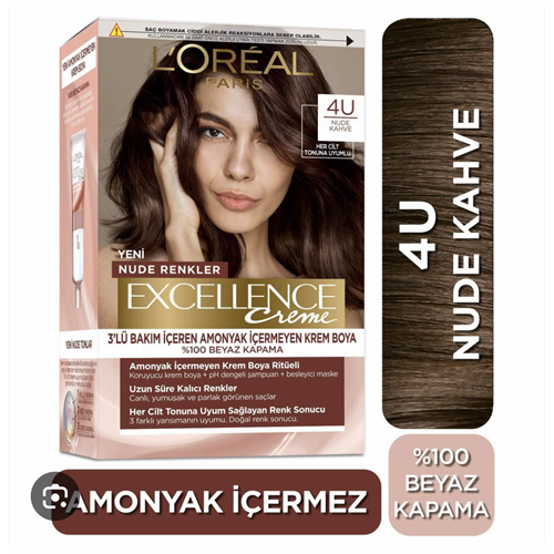 LOREAL EXCELLENCE CREME SAÇ BOYASI 4U NUDE KAHVE