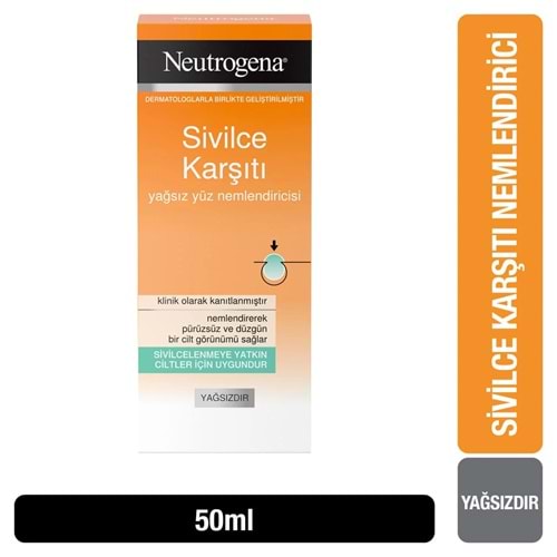 NEUTROGENA SİVİLCE KARŞITI YAĞSIZ YÜZ NEMLENDİRİCİSİ 50 ML