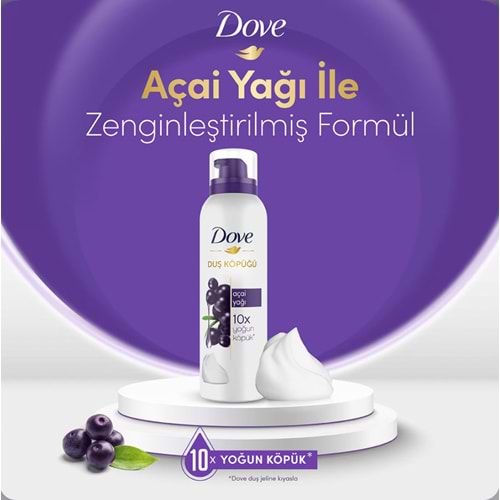 DOVE AÇAİ YAĞI DUŞ KÖPÜĞÜ 200 ML