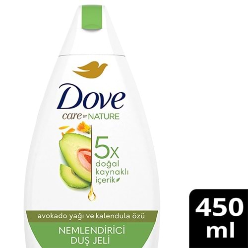 DOVE CAREBYNATURE CANLANDIRICI AVOKADO YAĞI VE KALENDULA ÖZÜ NEMLENDİRİCİ DUŞ JELİ 450 ML