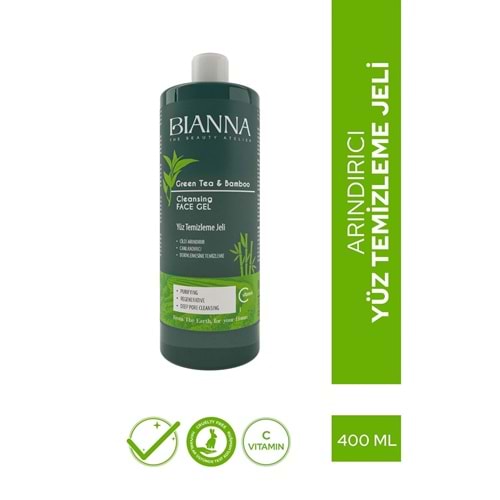 BIANNA GREEN TEA & BAMBOO YÜZ TEMİZLEME JELİ 400 ML