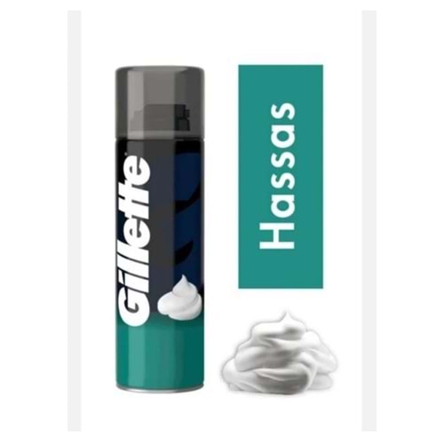 GİLLETTE SHAVE FOAM HASSAS TRAŞ KÖPÜĞÜ 200 ML