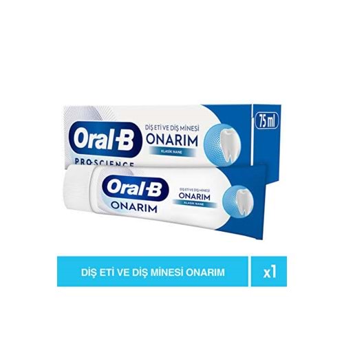 ORAL-B DİŞ ETİ VE DİŞ MİNESİ ONARIM KLASİK NANE DİŞ MACUNU 75 ML