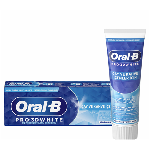 ORAL-B PRO 3D WHITE ÇAY VE KAHVE İÇENLER İÇİN DİŞ MACUNU 75 ML
