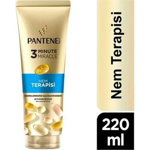 PANTENE 3 MINUTE MIRACLE NEM TERAPİSİ DERİNLEMESİNE SAÇ BAKIM KREMİ 220 ML