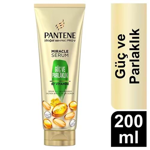 PANTENE MIRACLE SERUM GÜÇ VE PARLAKLIK SERUM SAÇ BAKIM KREMİ 200 ML
