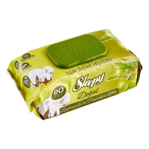 SLEEPY ISLAK BEBEK HAVLUSU NATURAL YENİDOĞAN KAPAKLI 90LI