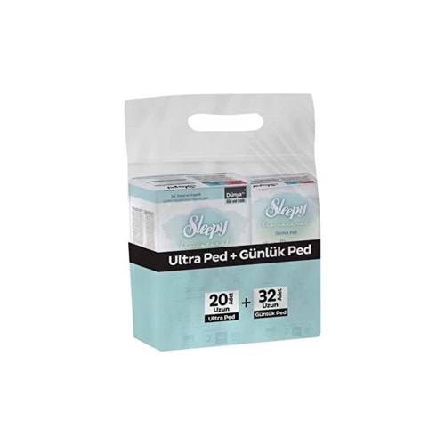 SLEEPY BIO NATURAL 20 ADET UZUN ULTRA+32 ADET UZUN GÜNLÜK PED