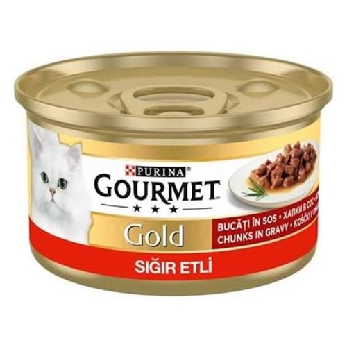 PURINA GOURMET GOLD SOS İÇERİSİNDE PARÇA ETLİ TAVUKLU VE CİĞERLİ 85 GR