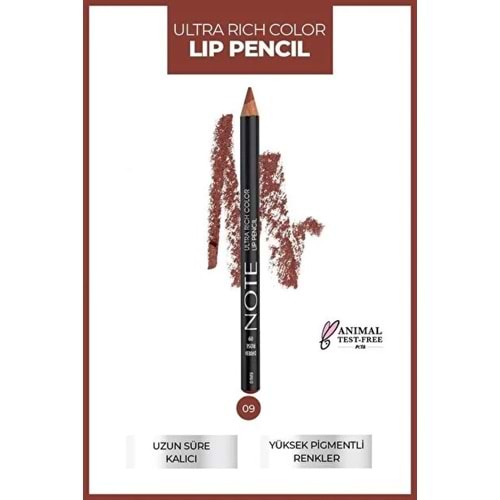 NOTE ULTRA RICH COLOR LIP PENCIL NO 09