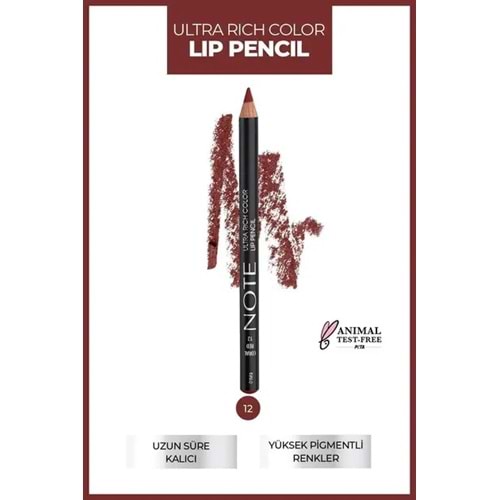 NOTE ULTRA RICH COLOR LIP PENCIL NO 12