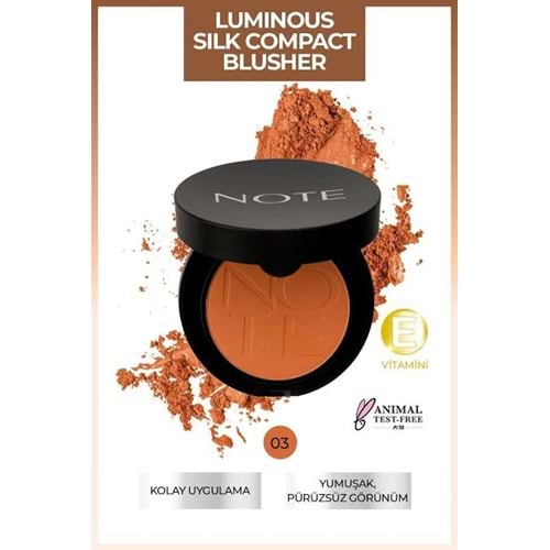 NOTE LUMINOUS SILK COMPACT BLUSHER NO 03