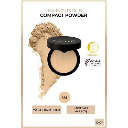 NOTE LUMINOUS SİLK COMPACT POWDER NO 03