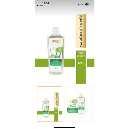 SOFTTO PLUS ÇAY AĞACI YÜZ TONİĞİ 200 ML