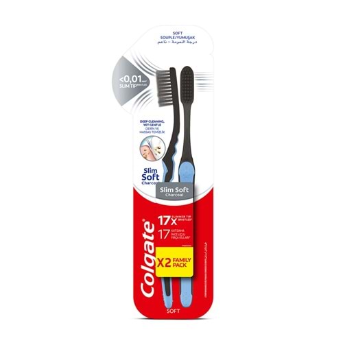 COLGATE SLIM SOFT CHARCOAL 1+1 DİŞ FIRÇASI