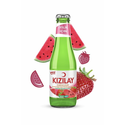 KIZILAY KARPUZ-ÇİLEK AROMALI MİNERALLİ İÇECEK 200 ML