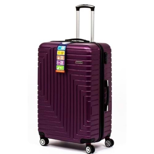 TRAVEL POLO A1004 ABS VALİZ 55 CM MOR