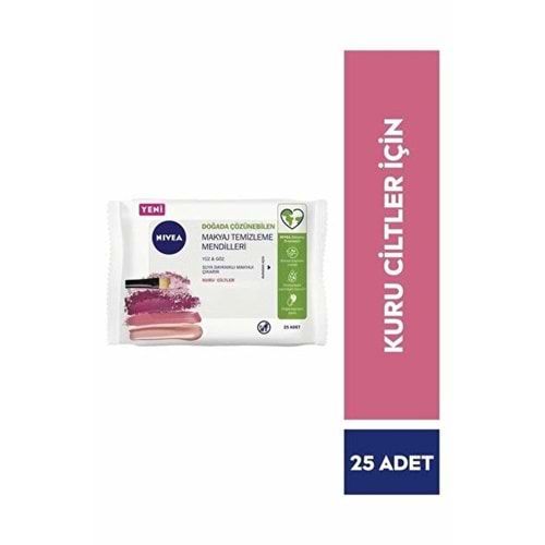 NIVEA MAKYAJ TEMİZLEME MENDİLİ KURU&HASSAS CİLT 25Lİ