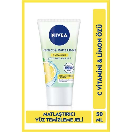 NIVEA PERFECT&MATTE C VİTAMİNLİ YÜZ YIKAMA JELİ 50 ML