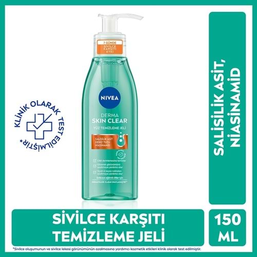 NIVEA DERMA SKIN CLEAR YÜZ TEMİZLEME JELİ 150 ML