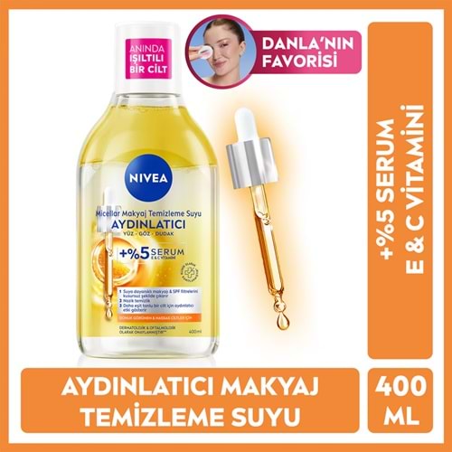 NIVEA AYDINLATICI MICELLAR MAKYAJ TEMİZLEME SUYU 400 ML