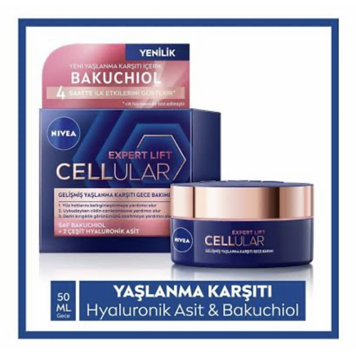 NIVEA EX. FILL. CELLUAR GELİŞMİŞ YAŞLANMA KARŞITI GECE BAKIM KREMİ 50 ML