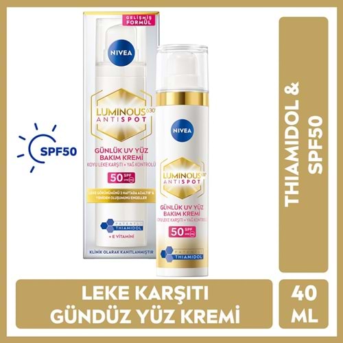NIVEA CELLUAR LUMINOUS ANTISPOT LEKE KARŞITI GÜNDÜZ BAKIM KREMİ 40 ML